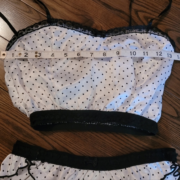 2 PC Lingerie Set, Silky with Lace Trim - Picture 5 of 7